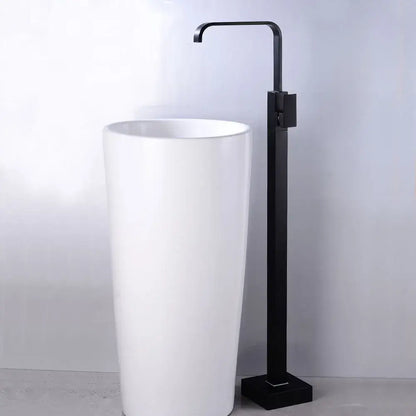 Modern matte black tall basin faucet bathroom sink mixer tap