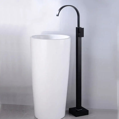 Modern matte black tall basin faucet bathroom sink mixer tap
