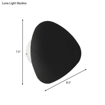 Modern matte black triangle wall lamp for corridor