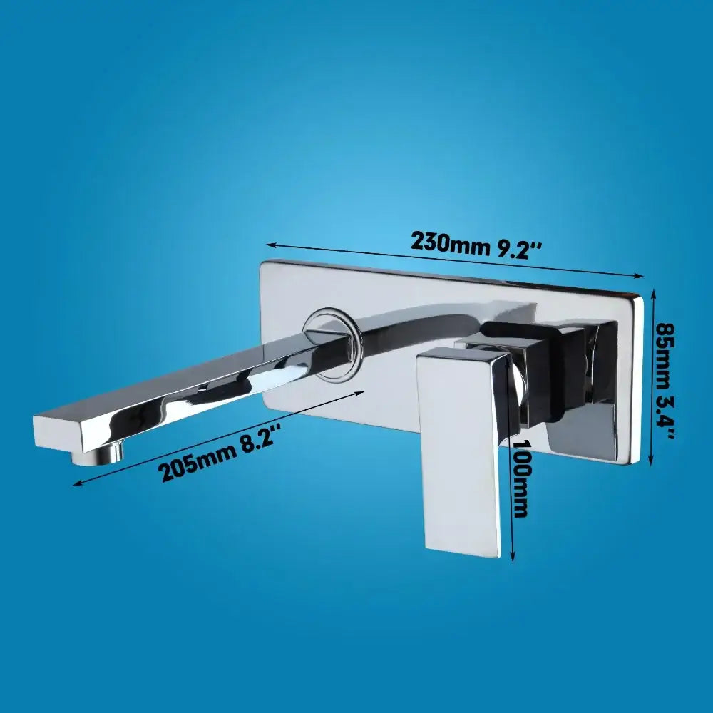Modern matte black wall mounted basin faucet bathroom mixer
