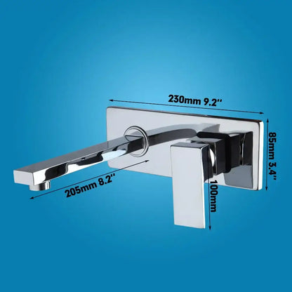 Modern matte black wall mounted basin faucet bathroom mixer