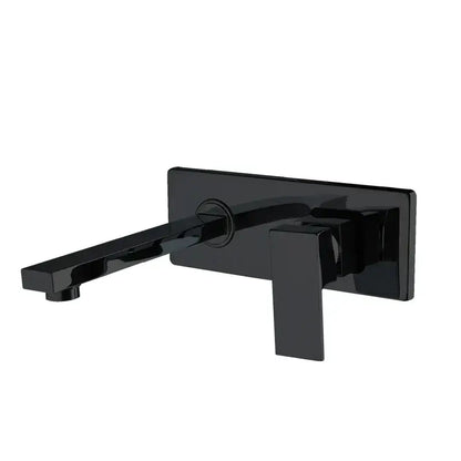 Modern matte black wall mounted basin faucet bathroom mixer
