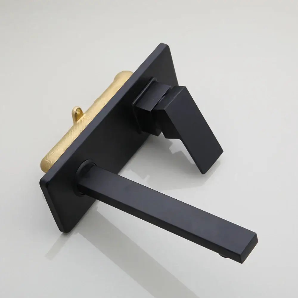 Modern matte black wall mounted basin faucet bathroom mixer