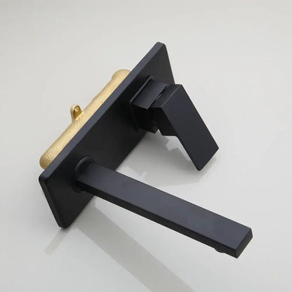 Modern matte black wall mounted basin faucet bathroom mixer