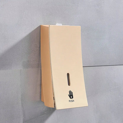 Modern matte black wall-mounted soap dispenser kitchen push label