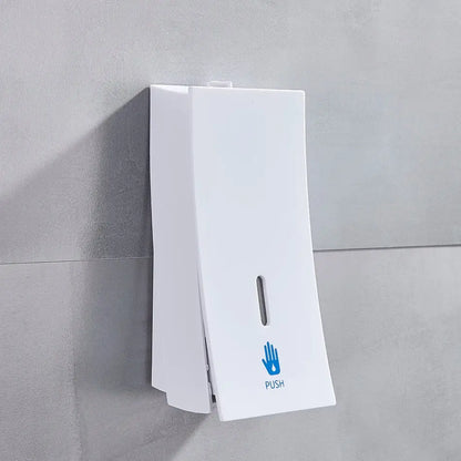 Modern matte black wall-mounted soap dispenser kitchen push label