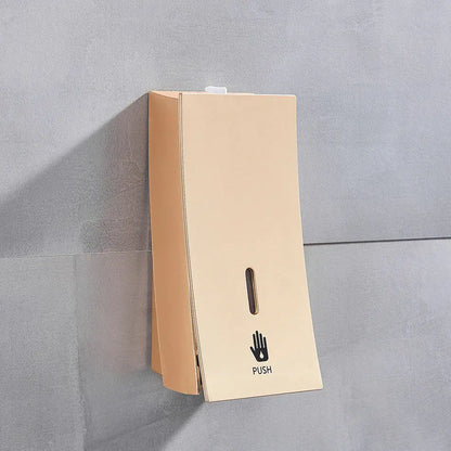 Modern matte black wall-mounted soap dispenser kitchen push label