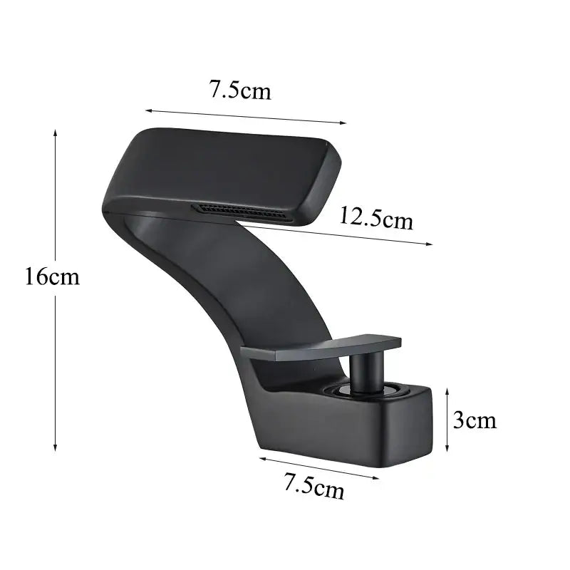 Modern matte black waterfall basin faucet bathroom mixer
