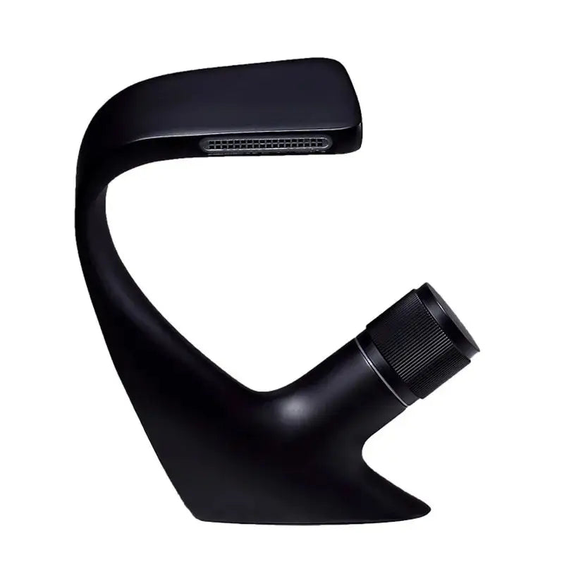 Modern matte black waterfall basin faucet bathroom sink tap