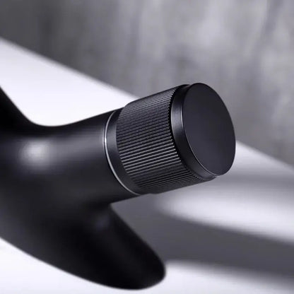 Modern matte black waterfall basin faucet bathroom sink tap