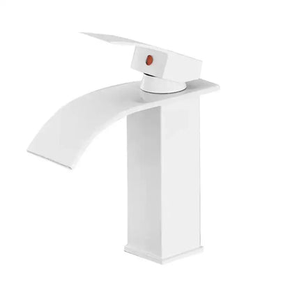 Modern matte black waterfall basin faucet mixer tap bathroom vessel sink
