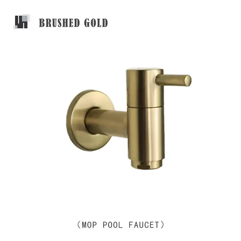 Modern matte brass black garden faucet garden wall mount spout