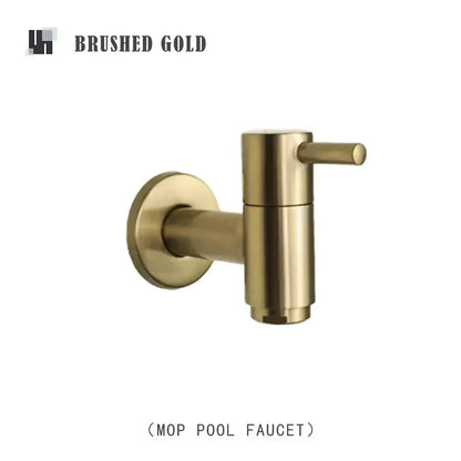 Modern matte brass black garden faucet garden wall mount spout