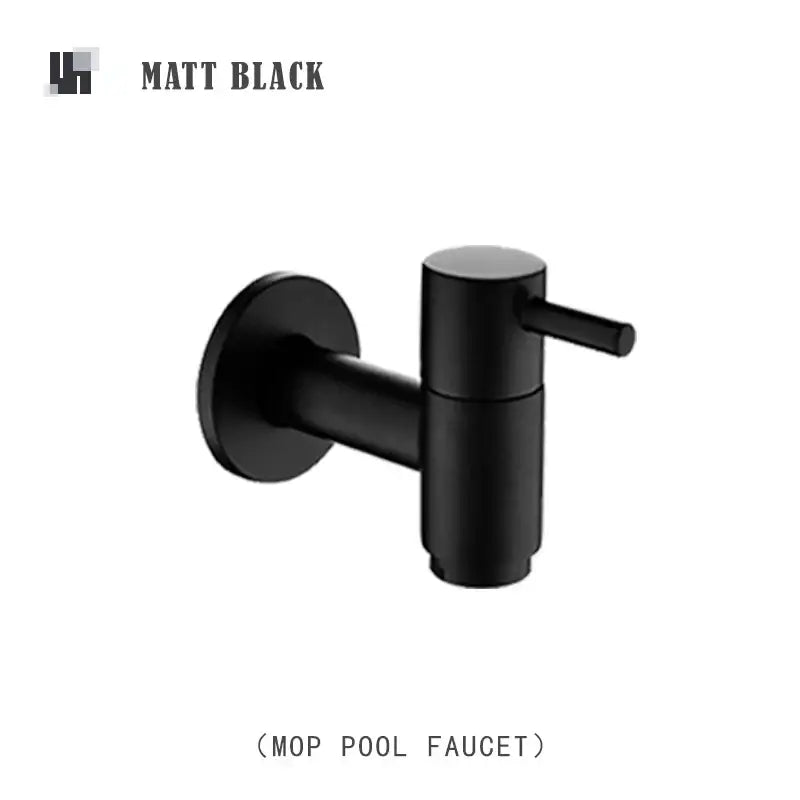 Modern matte brass black garden faucet garden wall mount spout