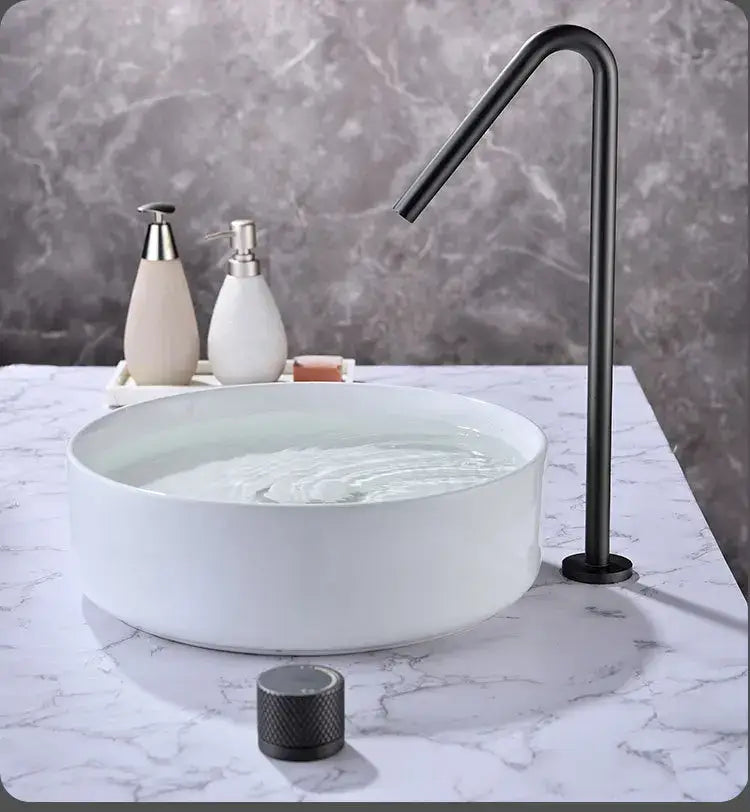 Modern matte brushed black basin faucet bathroom sink tap