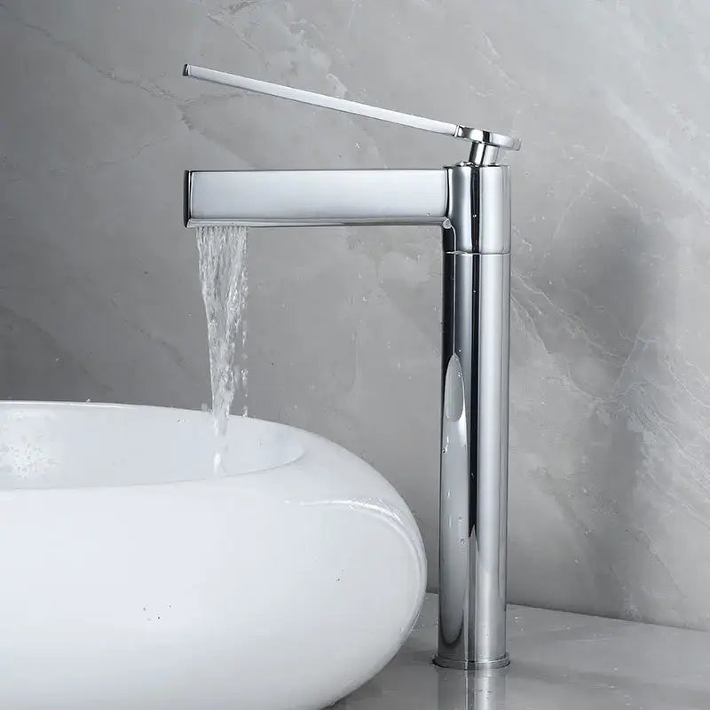 Modern matte chrome basin faucet bathroom mixer tap