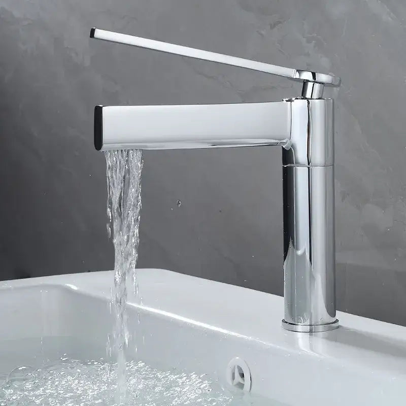 Modern matte chrome basin faucet bathroom mixer tap