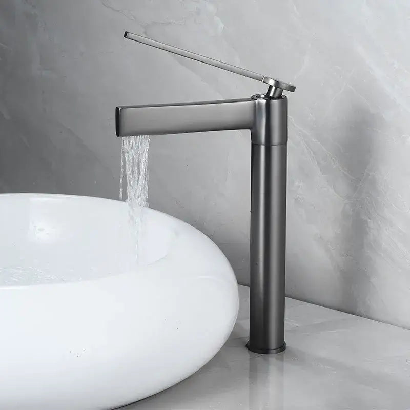 Modern matte chrome basin faucet bathroom mixer tap