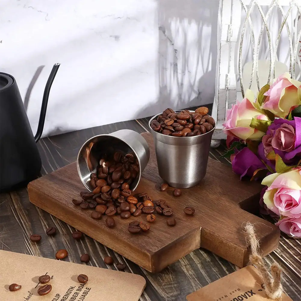 Modern matte double walled espresso cups set of 6 kitchen tumblers