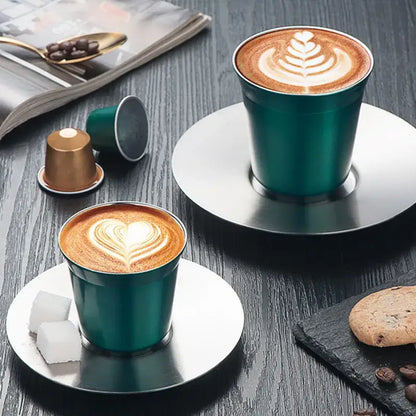 Modern matte double walled espresso cups set of 6 kitchen tumblers