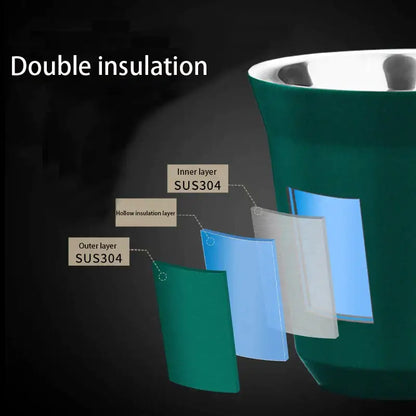 Modern matte double walled espresso cups set of 6 kitchen tumblers