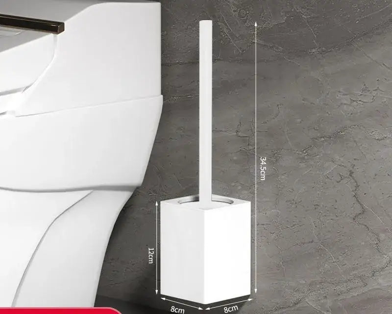 Modern matte gray and black metal toilet brush holder set bathroom