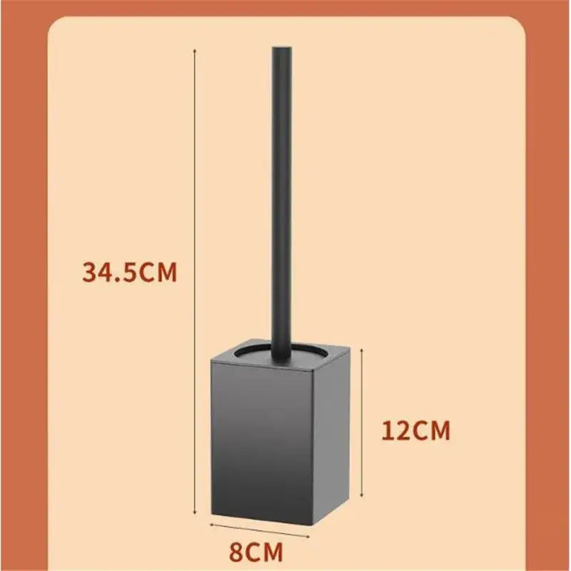 Modern matte gray and black metal toilet brush holder set bathroom