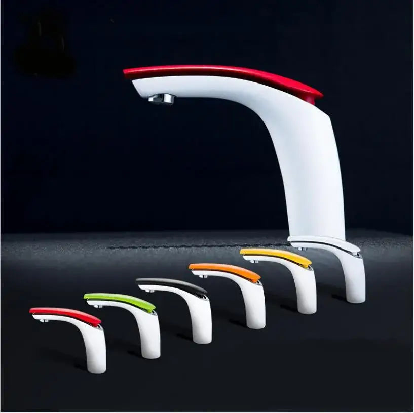 Modern matte gray brass baking finish basin faucet bathroom mixer tap