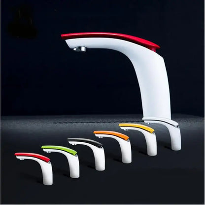 Modern matte gray brass baking finish basin faucet bathroom mixer tap
