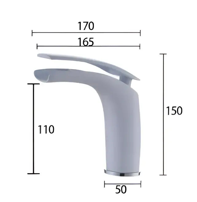 Modern matte gray brass baking finish basin faucet bathroom mixer tap