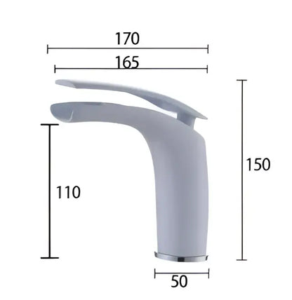 Modern matte gray brass baking finish basin faucet bathroom mixer tap