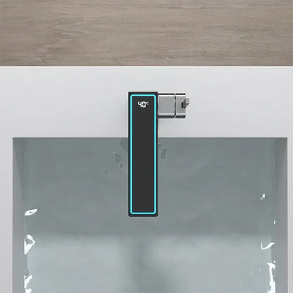 Modern matte gray digital display square sink mixer kitchen faucet
