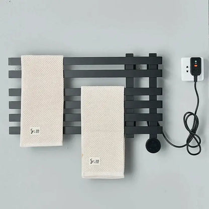 Modern matte gray digital touch towel warmer – bathroom smart dryer