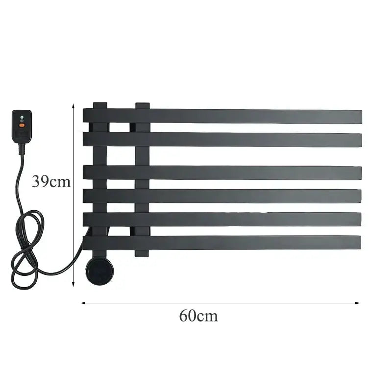 Modern matte gray digital touch towel warmer – bathroom smart dryer