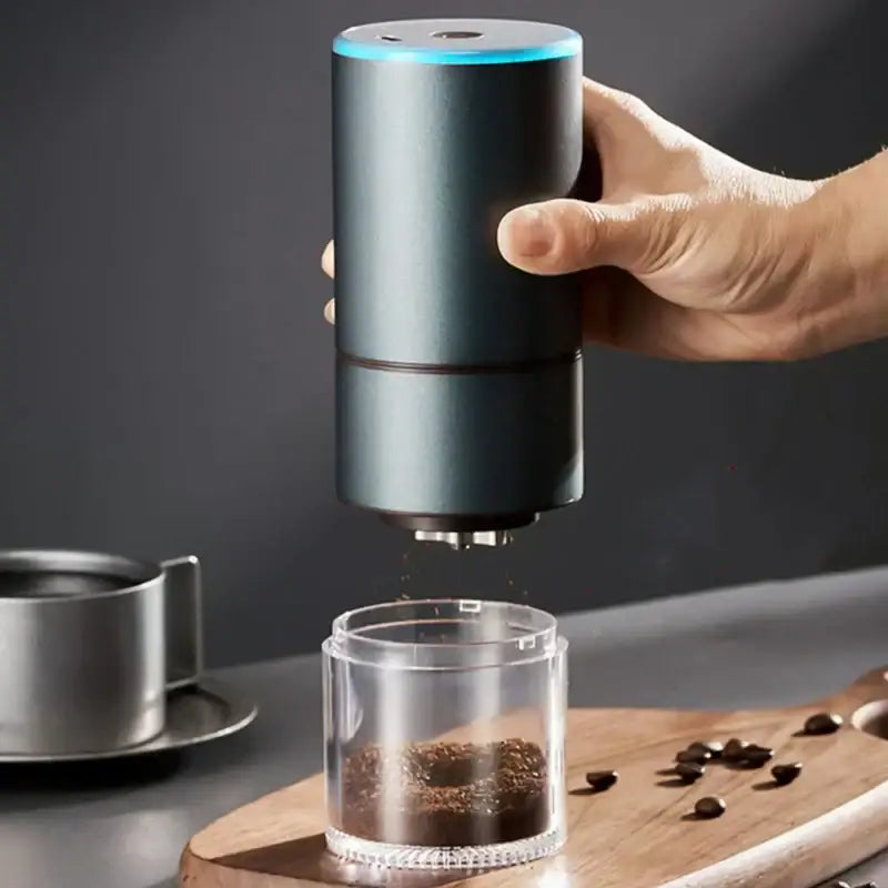 Modern matte gray electric bean grinder kitchen coffee machine