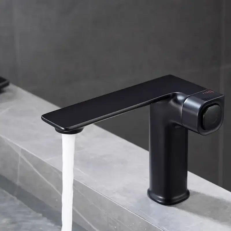 Modern matte gray sink mixer kitchen tap with memory switch