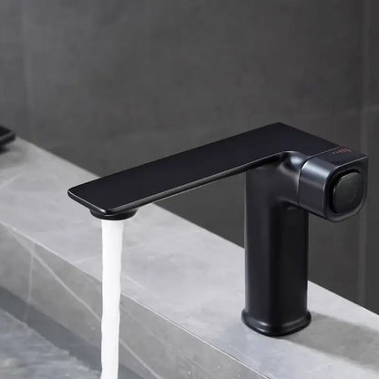 Modern matte gray sink mixer kitchen tap with memory switch