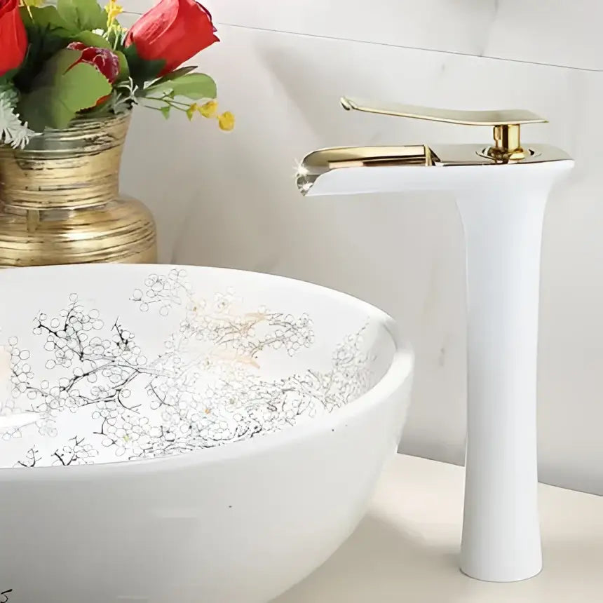 Modern matte grey waterfall brass basin faucet for bathroom sink