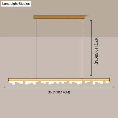 DecorBites™ Modern Matte Metal Island LED Ceiling Light with Simple Acrylic Shade