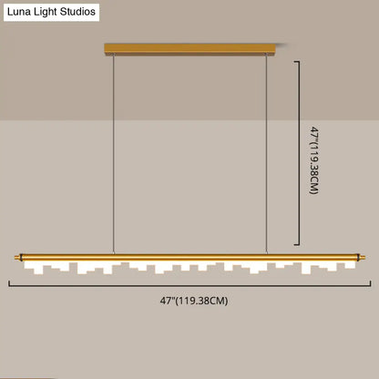 DecorBites™ Modern Matte Metal Island LED Ceiling Light with Simple Acrylic Shade