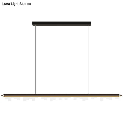 DecorBites™ Modern Matte Metal Island LED Ceiling Light with Simple Acrylic Shade