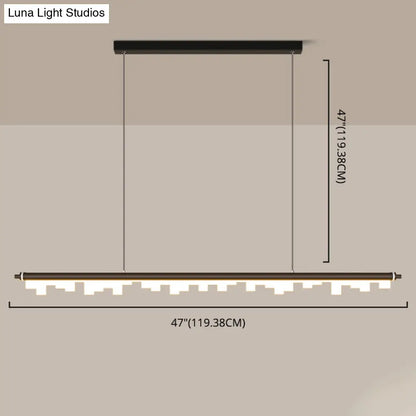 DecorBites™ Modern Matte Metal Island LED Ceiling Light with Simple Acrylic Shade