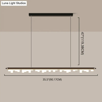 DecorBites™ Modern Matte Metal Island LED Ceiling Light with Simple Acrylic Shade