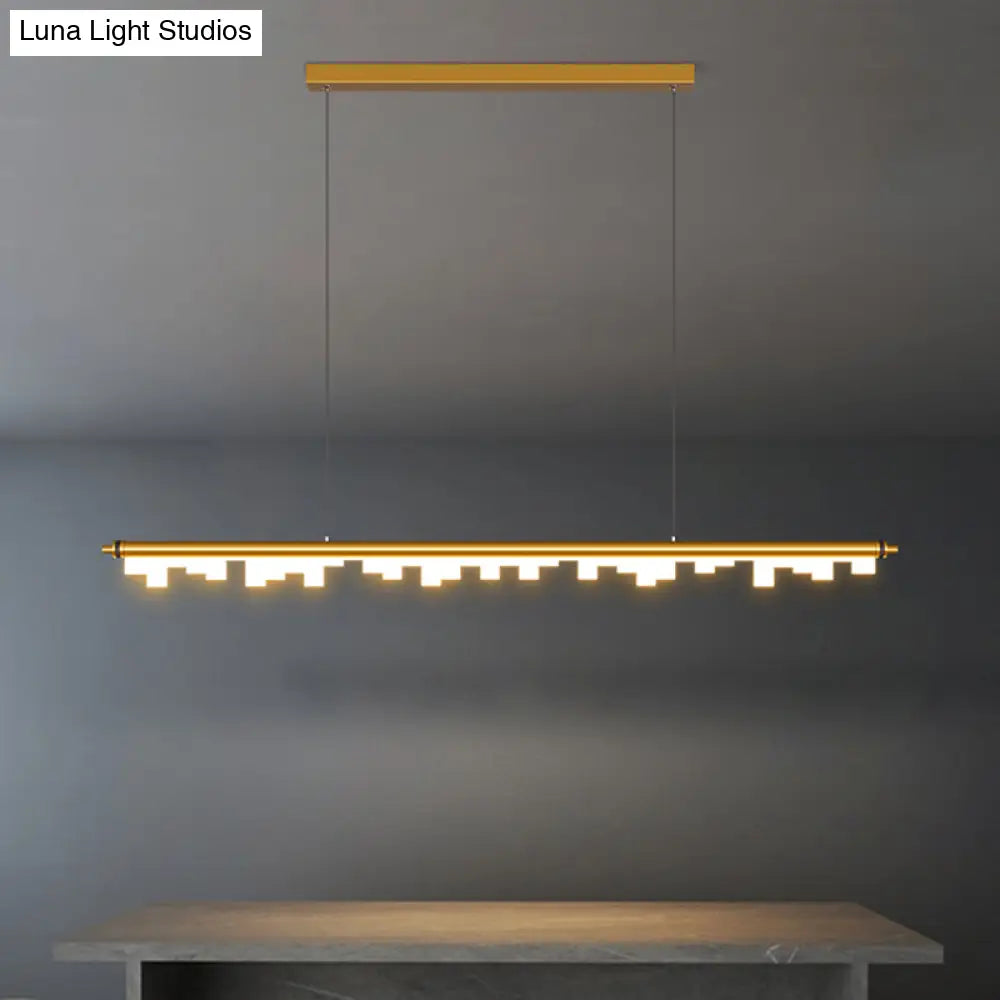 DecorBites™ Modern Matte Metal Island LED Ceiling Light with Simple Acrylic Shade