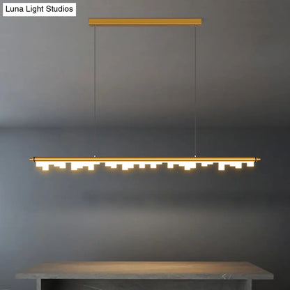 DecorBites™ Modern Matte Metal Island LED Ceiling Light with Simple Acrylic Shade