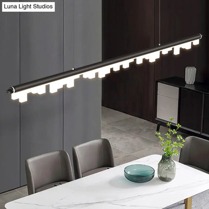 DecorBites™ Modern Matte Metal Island LED Ceiling Light with Simple Acrylic Shade