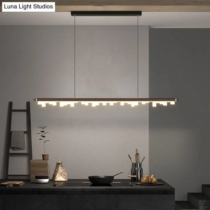 DecorBites™ Modern Matte Metal Island LED Ceiling Light with Simple Acrylic Shade