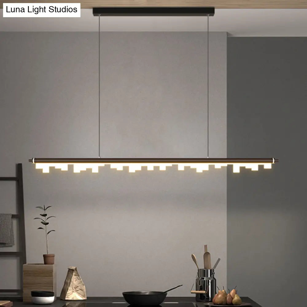 DecorBites™ Modern Matte Metal Island LED Ceiling Light with Simple Acrylic Shade