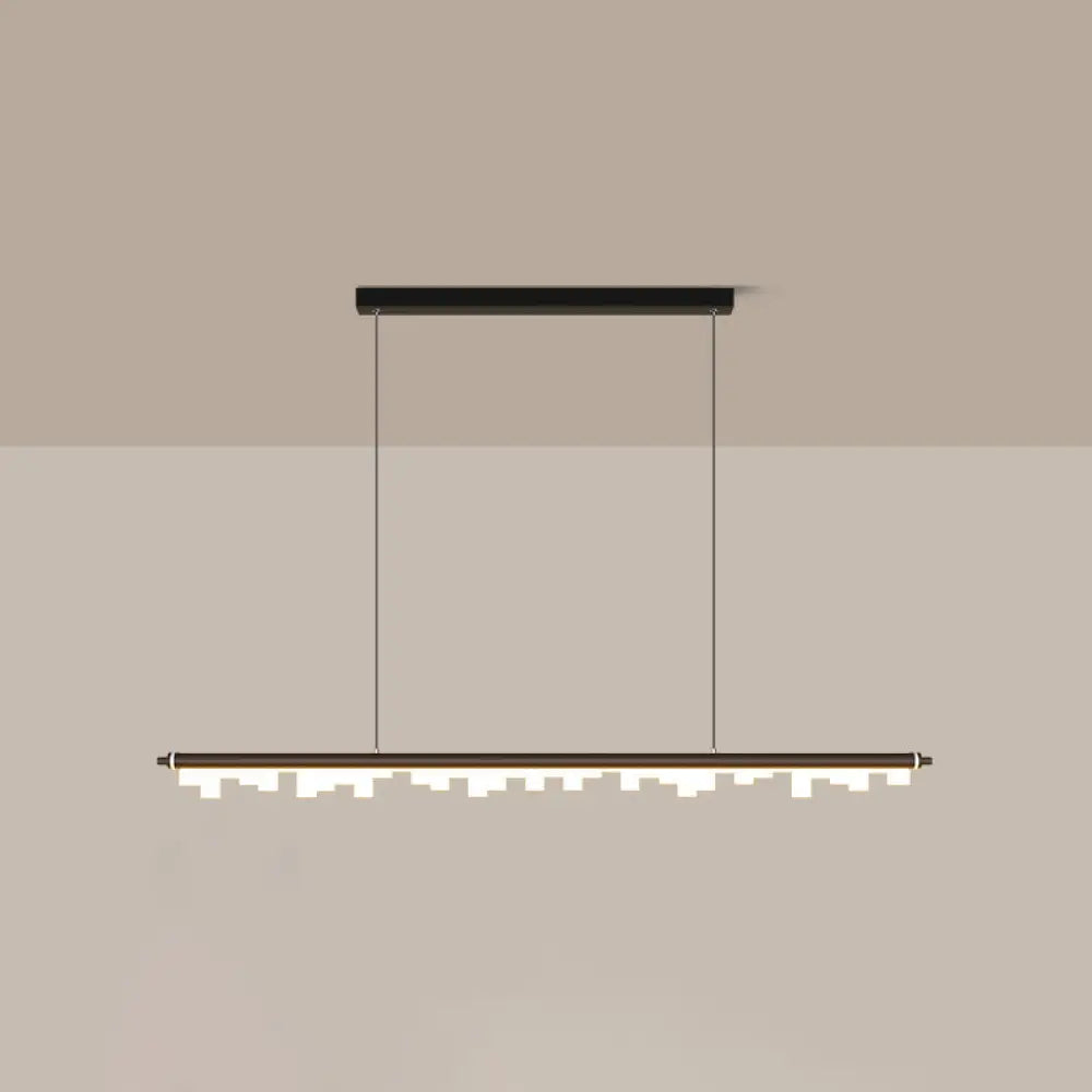 DecorBites™ Modern Matte Metal Island LED Ceiling Light with Simple Acrylic Shade
