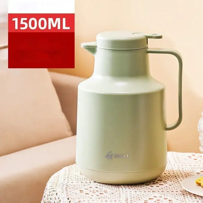 Modern matte sage green thermal insulation vacuum coffee pot kitchen